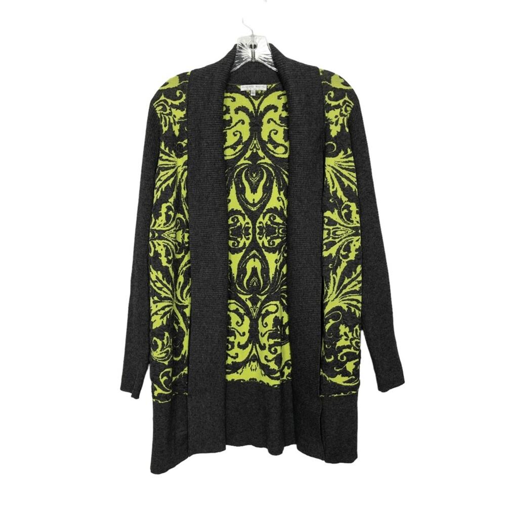 Alberto Makali Cardigan Sweater Long Green Gray